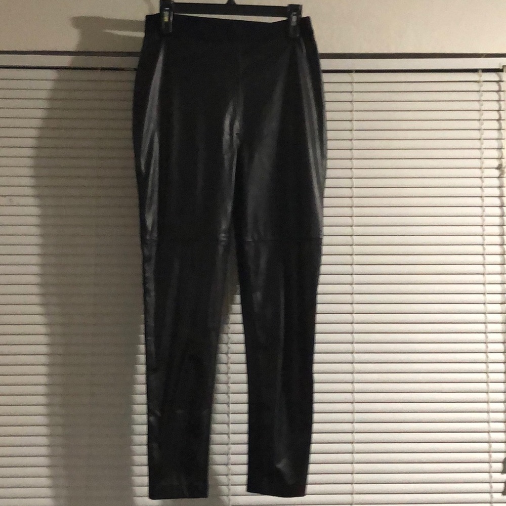 Black leather leggings